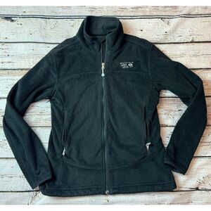Mountain Hardwear Black Fleece Full Zip Womens Jacket Size‎ Small Fuzzy Soft